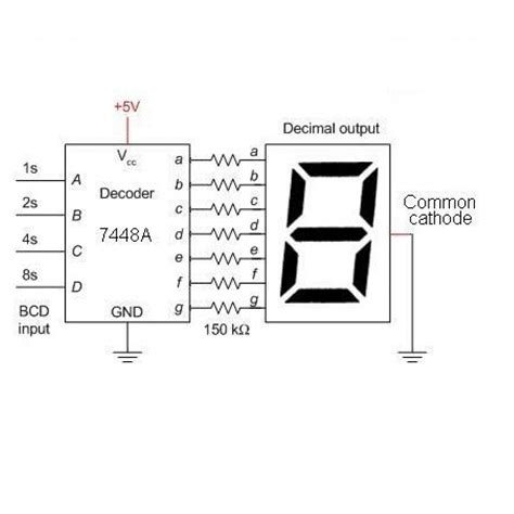 circuit diagram for 7 segment decoder 